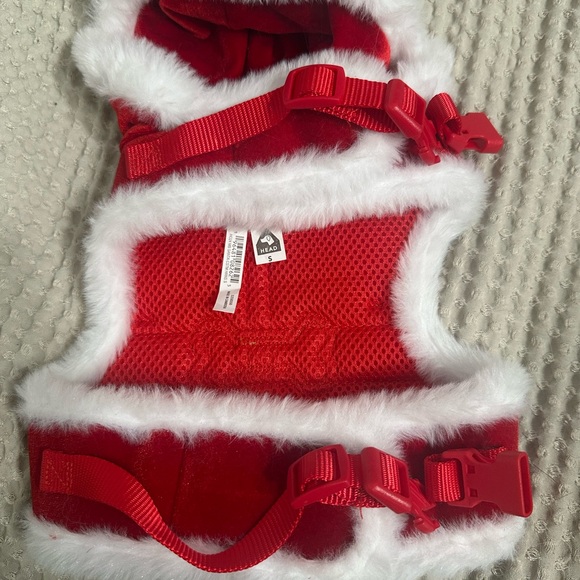 Santa Dog Harness Coat – Size Small Christmas Outfit with Hood - Picture 3 of 10